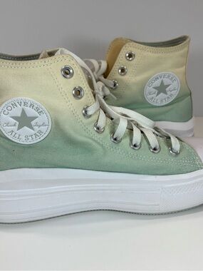 Converse Shoes Women 9 Ombre Chuck Taylor All Star High Top Platform Shoes Green